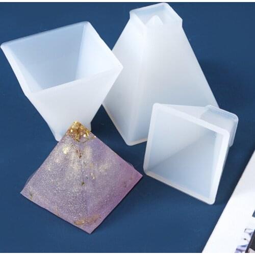 Diy Hand-made 6 Crystal Glue Pyramid Silicone Mold Thickened Mirror Ogan Pyramid Model