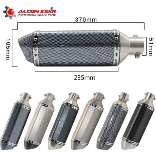 Alconstar- Motorcycle AK Yoshimura Exhaust Muffler Pipe Escape Moto Racing NINJA GSXR600 Z750 TMAX530 MT07 MT09 CBR250