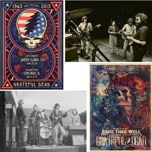 Grateful Dead Posters Rock Music Posters Retro Wall Sticker Home Decor Kraft paper/Cafe/Bar poster