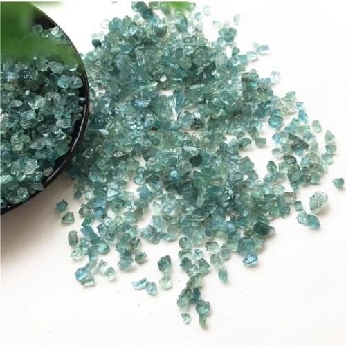 Drop Shipping 50g Blue Apatite Natural Quartz Crystal Rough Polish Gravel Specimen Tibetan Stones and Crystals