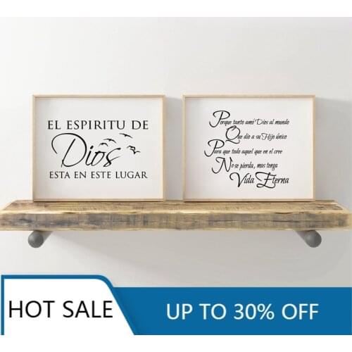 Spanish Version The Spirit Of God Wall Art Canvas Painting Posters Prints Christian Wall Picture Spanish Aesthetic Home Decorat