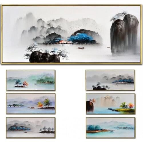 Oil Painting Chinese painting Hand painted world famous paintings Modern Chinese landscape painting Landscape art 2020082201