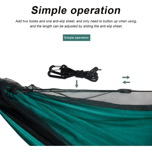 Camping Hammock with Mosquito Net Parachute Material Portable Hammock for Camping Indoor Hiking Backpacking Travel Backyard