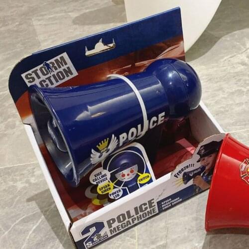 C5AA Megaphone for Kids Pretend Police Props for Kids Children Police Siren Toys Police Officer Toys