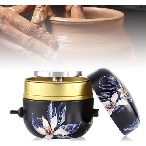 Mini Ceramic Wheel Machine Mini Pottery Wheel Machine 1500RPM Turntable Electric Fingertip DIY Clay Tool With Tray For Children