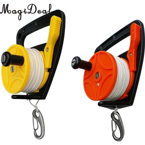 Set 2 Dive Reel - SMB Wreck Cave Scuba Diving Spool Kayak Anchor 150ft Line, Stainless Steel Clip