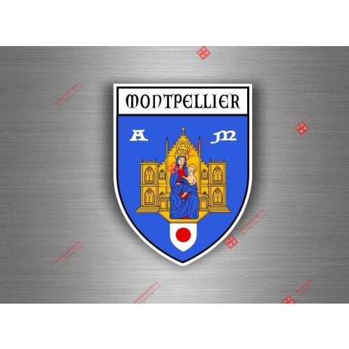 Personality Aufkleber Motorrad Sticker Schild Wappen Flagge Fahne Frankreich Montpellier Car Window Body Decorative Stickers