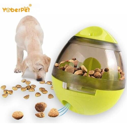 New Interactive Dog Cat Food Treat Ball Bowl Toy Funny Pet Shaking Leakage Food Container Puppy Cat Slow Feed Pet Tumbler Toy