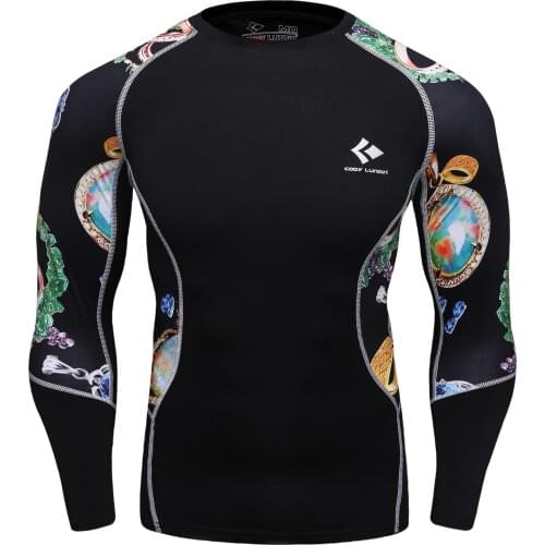 2020 New Compression Shirt Men Fitness Long Sleeve Running Shirt Men Gym T Shirt Football Sportswear Sport Tight