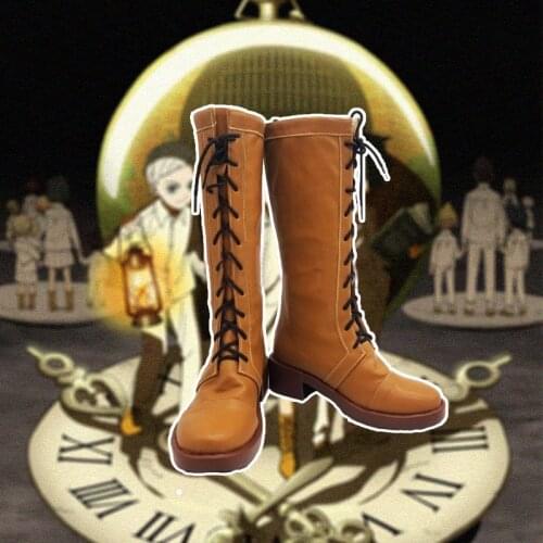 New The Promised Neverland Emma Norman Ray Cosplay Boots Anime Shoes Custom Made