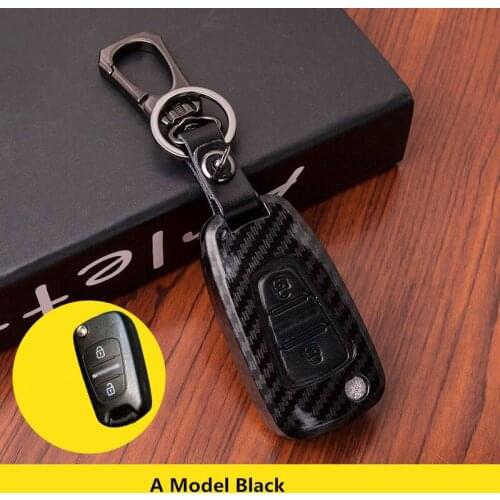 Carbon fiber car key fob cover case for Kia RIO K2 K5 Sportage Sorento Ceed For Hyundai i20 i30 i35 iX20 iX35 Solaris Verna bag