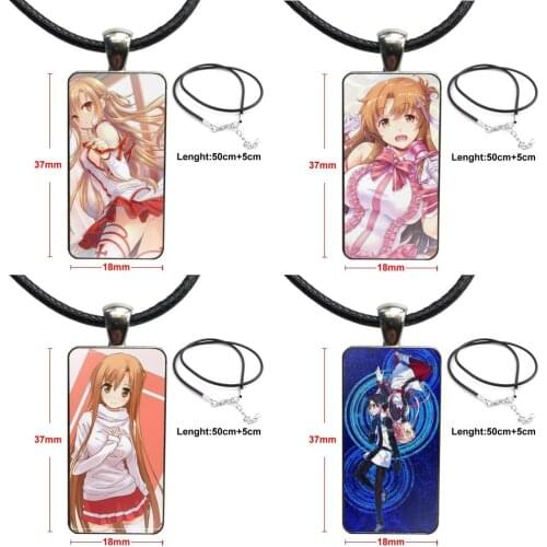 Anime Sword Art Online Sao Glass Pendant Galaxy Pendant Necklace Women Steel Plated Necklaces Jewelry For Men Women Party Gift