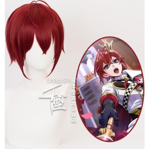 Twisted Wonderland Cosplay Wig Riddle Wig Men Short Red High Temperature Fiber Twisted Wonderland Wig Riddle Cosplay Accessories