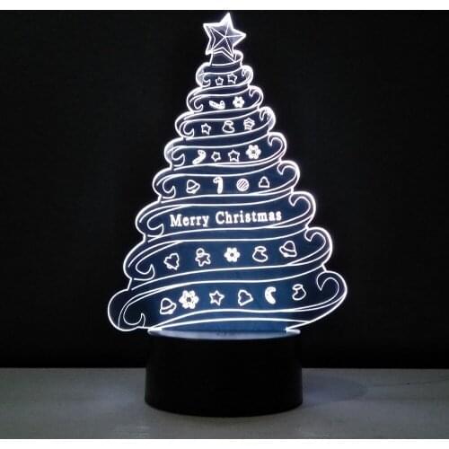 Holiday lights Christmas figures 3D Night Light LED Table Lamp Innovative Decorative Lamps Touch Switch Luminaria Kids Gifts