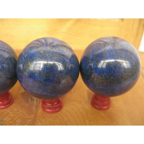 FIVE AAA++ NATURAL Pretty Lapis Lazuli Quartz BALL 1.96 inch Crystal Sphere Orb Healing