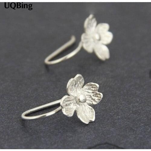 Fashion Plata 925 Silver Drop Earrings Flower Earrings Jewelry Pendientes Brincos brincos de prata Fashion Jewelry