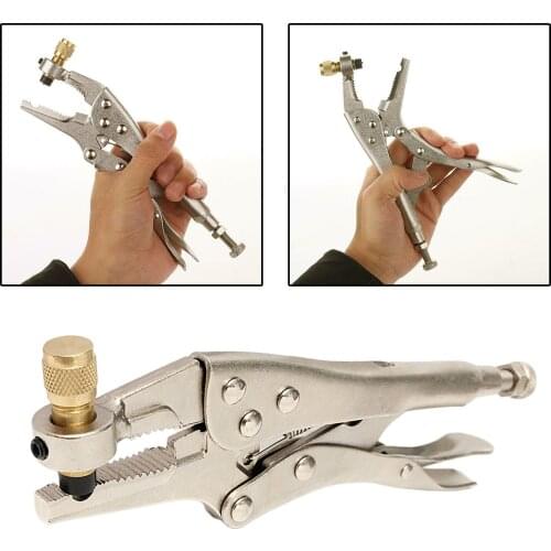 1/4" Air Conditioner Refrigerant Recovery Refrigeration Tube Locking Plier w/1/4 inch SAE Interface