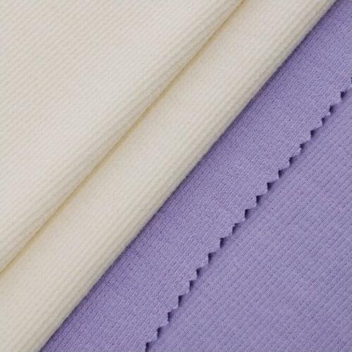 Width 53" Comfortable Skin Friendly Solid Color Breathable Elastic Thread Fabric By The Yard For Vest T-Shirt Pants Material