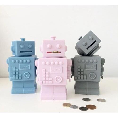 Nordic Cute ROBERT Silicone aving Pot In Money Boxes In Children Room, Saving Pot Piggy Bank In Storage Boxes & Bins Kids Toy