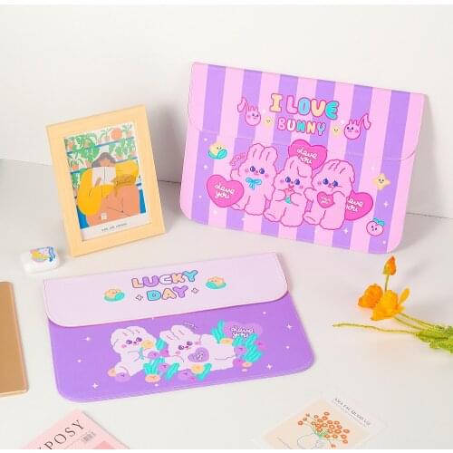 Laptop Storage Bag Cartoon bunny cute notebook liner bag for ipad 13 inch 13.3 inch computer bag 12.9 inch tablet case
