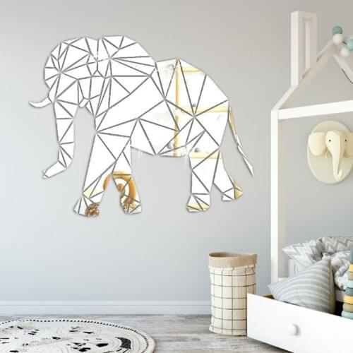 Three Size Elephant Acrylic Decorative 3D Wall Sticker DIY Art TV Background Wall Poster Home Decor Bedroom Living Room