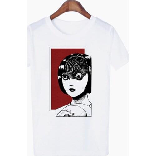 Tomie Junji Ito Suehiro Maruo Manga Horror T Shirts Womens T-shirt Short Sleeve Female Tops Tees Harajuku Vintage