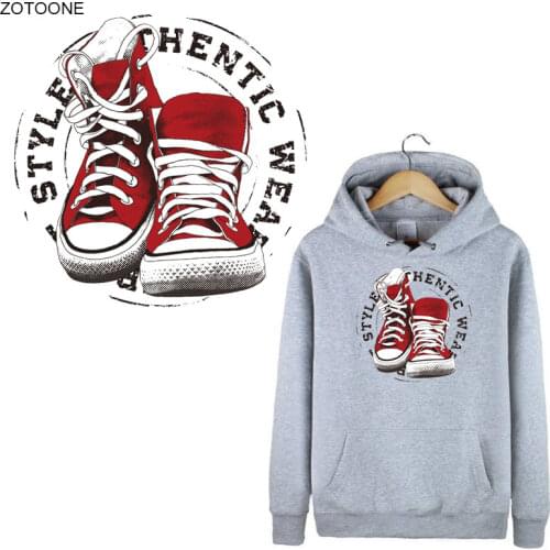 ZOTOONE Red Shoes Letter Patches Iron on Patch Heat Transfers for Clothing Vinyl Stickers for Kids Applications DIY Appliques G