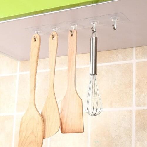 10/5/1PCSTransparent Strong Self Adhesive Door Wall Hangers Hooks Suction Heavy Load Rack Cup Sucker for Kitchen Bathroom Office