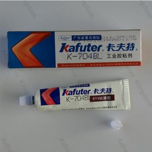 2Pcs Kafuter 50ml K-704BL Black RTV silicone rubber semi-flowing sealant high temperature adhesives