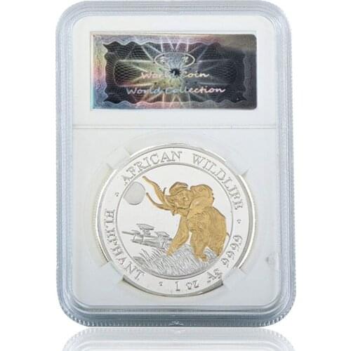 2016 African Wildlife Elephant Protect Wildlife Animals Commemorative 1OZ Silver coins W/ Acrylic Case