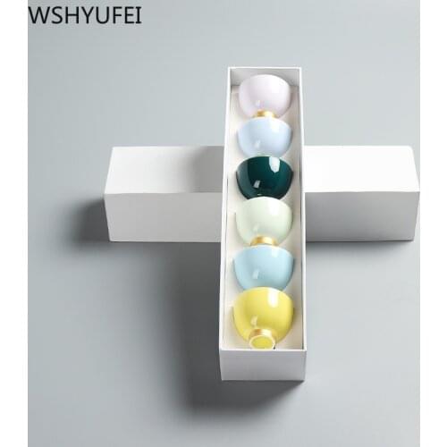 4pcs/lot Rainbow Love Tea set Tea Cup Ceramic Cup Description Phnom Penh High Fashion High Quality Cup Gift Tea Set dropshipping