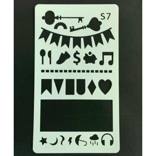 4pcs/lot Stencil Plastic Planner Stencils Journal Notebook Diary/Scrapbook DIY Drawing Template Stencil