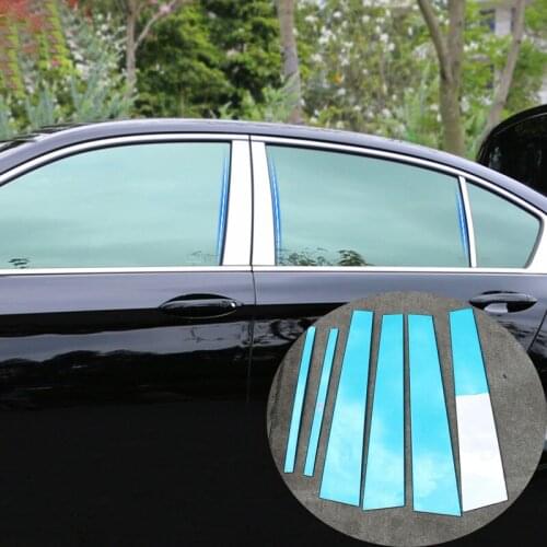 6pcs For Honda Honda Accord 2014-2015 Chrome stainless steel Door Window Pillar Sill Trim Cover trim Car Accessories
