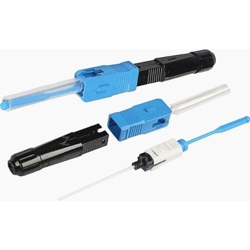 Free shipping 100pcs/lot SC UPC Hot Melt Type Fiber Optic Quick Connector SC UPC Hot Melt Embedded FTTH Fast Connector