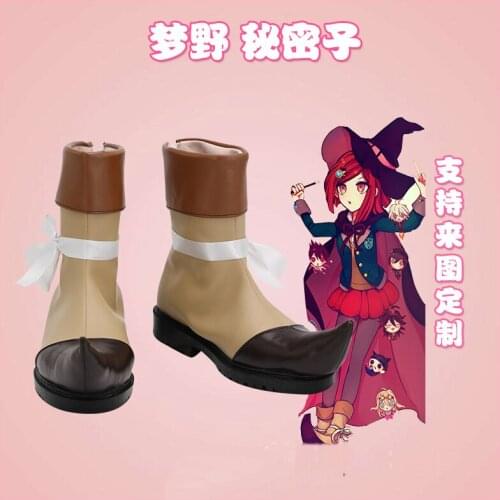 Danganronpa V3 Killing Harmony Yumeno Himiko Red Short Wig Cosplay Costume Boots Dangan Ronpa Heat Resistant Hair Women Party