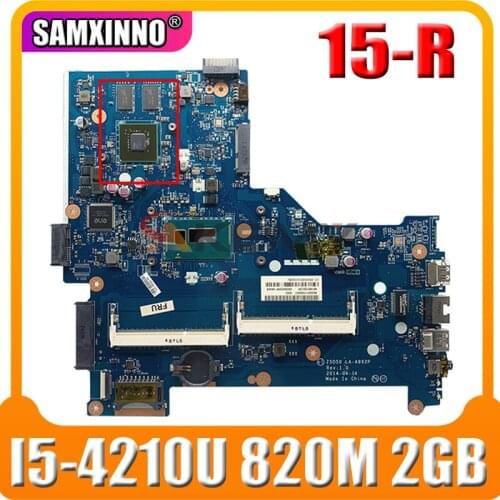 For HP 15-R Laptop Motherboard 764106-501 764106-001 ZS050 LA-A992P SR1EF With I5-4210U 820M 2GB MB 100% Tested Fast Ship