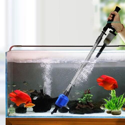 Electric Powerful Suction Aquarium Syphon Operated Fish Tank Sand Washer Cleaner 220V Vacuum Gravel Water Changer Siphon Filter