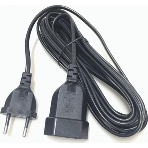 European 2Prong Male to Female Power Extension Cord, VDE Certificated Copper Cable 0.5m/1m/2m/3m/4m/5m