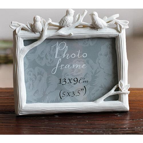 5/6/7/8 Inch Piicture Frames Creative Resin Photo Frame Three Bird Picture Desktop Wall Photo Gift Home Decoration christmas