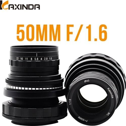 KAXINDA 50mm F1.6 14 Aperture Blades APS-H Tilt-Shift Lens for Sony FE E mount Fujifilm X Panasonic M43