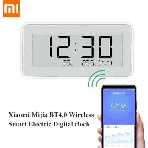 Xiaomi Mijia BT4.0 Thermometer Wireless Smart Electric Digital Clock Indoor Hygrometer E-ink Temperature Measuring Tools Mi Home