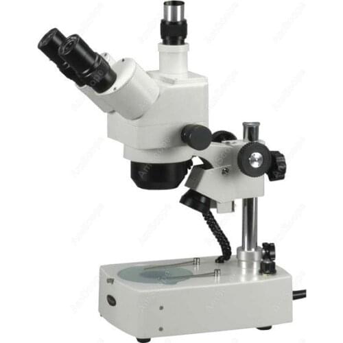 Trinocula Zoom Microscope--AmScope Supplies 10X-40X Trinocular Stereo Zoom Microscope Dual Halogen