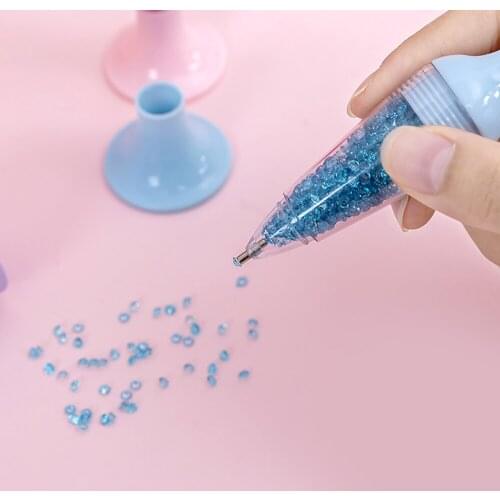 2PCS Hot Flower Pot Point Drill Pen 5D Diamond Painting Tool Point Drill DIY Crafts Cross Stitch Embroidery Sewing Accessories
