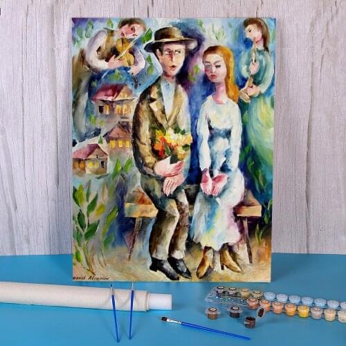 Couple Oil Painting On Canvas DIY Painting By Numbers Package Acrylic Paints 50*70 Painting On Canvas Handicraft