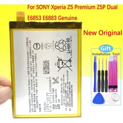 New Original 3430mAh LIS1605ERPC Battery For SONY Xperia Z5 Premium Z5P Dual E6853 E6883 Phone Fast delivery