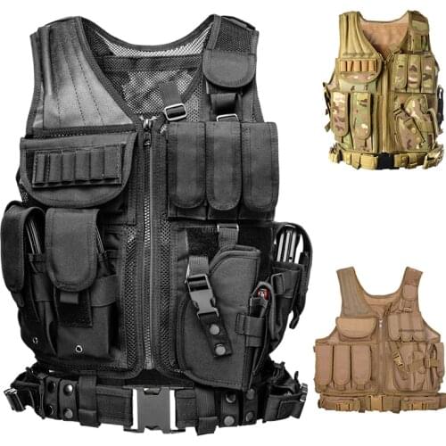 Molle Airsoft Vest Tactical Plate Carrier Swat Fishing Shooting Hunting Vest Military Army Protection Body Armo Cs Wargame Vests