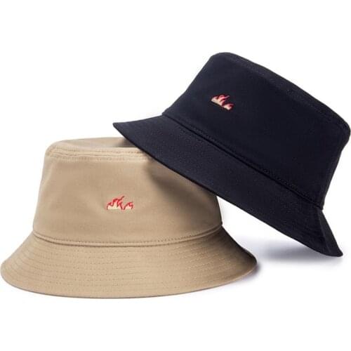 Flame Bucket Hat Ladies Women Men Sun Wide Brim Fishing Hat Fisherman Caps Panama Pop Hip Hop Harajuku Hunting Outdoor Summer
