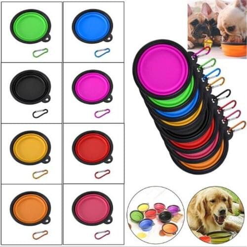 Collapsible Pet Dog Bowl Folding Silicone Travel Bowl For Dog Pet Cat Food Water Feeding Bowl Outdoor Pet Cup Dish Pet Product