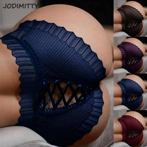 Sexy Panties Women High Waist Lace Thongs And G Strings Underwear Ladies Hollow Out Underpants Intimates Lingerie Woman 2021