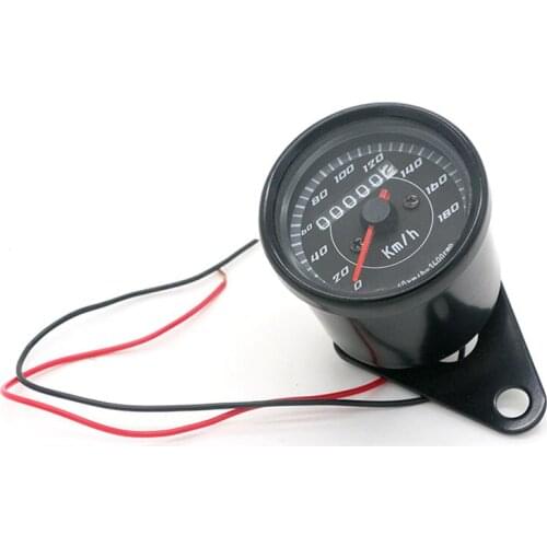 Universal Retro Black Instrument for Motorcycle DC 12V Refit Scooter Speedometer Odometer Tachometer Motorbike Motor Meter